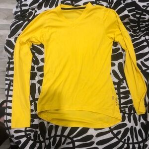 Yellow V-Neck Women's Jersey Top